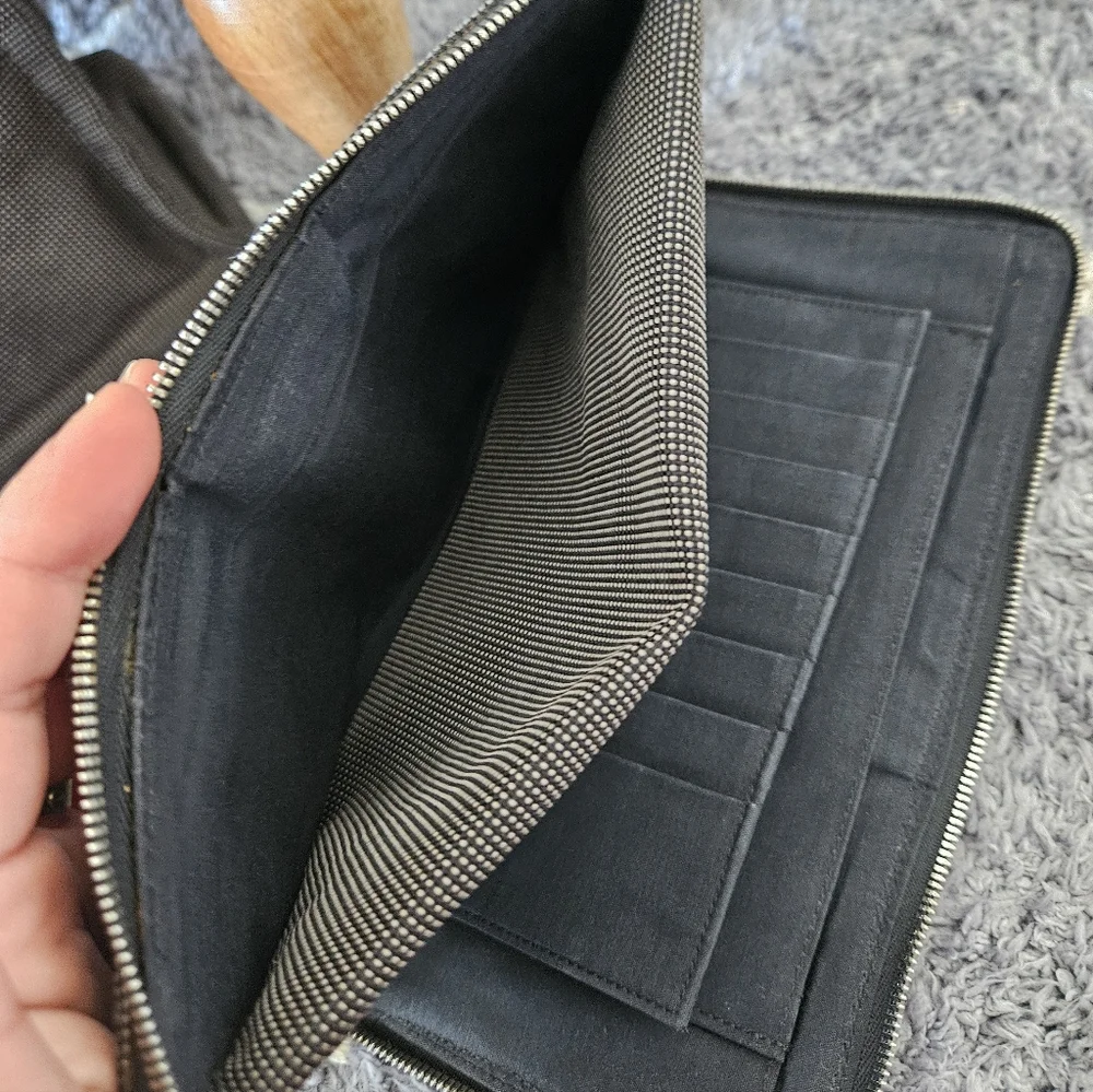 Hermes Canvas Tote Bag with Hermes Matching Wallet - Picture 8 of 16